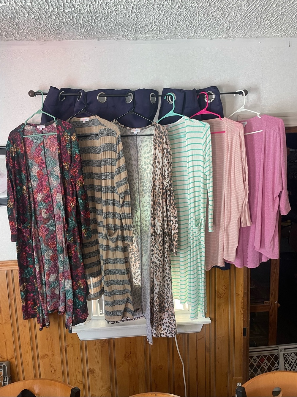 Lularoe Sarah Long Duster Cardigans Collection Bundle Mixed Lot of 6, Women’s L
